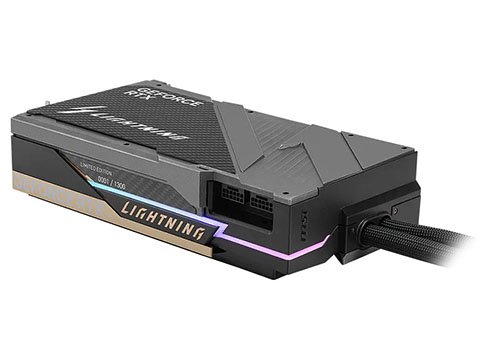 水冷仕様で8インチ画面搭載の「GeForce RTX 5090 32G LIGHTNING Z」が