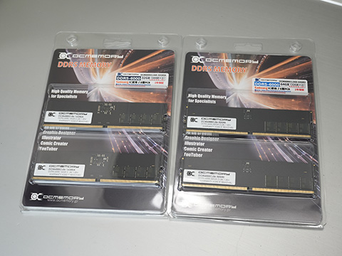 Samsungチップ採用のOVERCLOCK WORKSオリジナルDDR5-6000メモリ