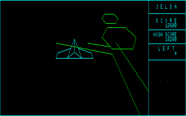 『ゼビウス』に無敵のキャラクター・バキュラが登場したことで、似たような無敵キャラがさまざまなシューティングゲームに現れますが、本作にも六角形のヘキサという破壊不能キャラが出てきます。バキュラと違い、斜めに飛んでくるものもいるので油断は禁物。他の登場キャラは、ゲームを始めずにデモ画面を見ていると紹介してくれます。