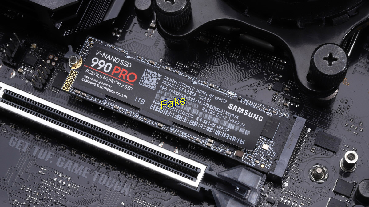 990 PROの模造品をPCに搭載してテストする