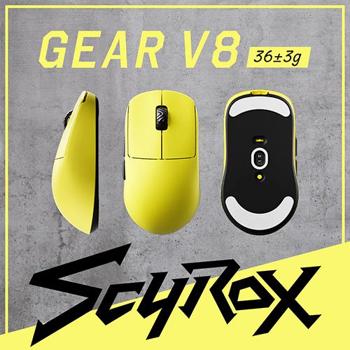 軽量ワイヤレスゲーミングマウス「SCYROX V6/V8」にKailh光学スイッチ