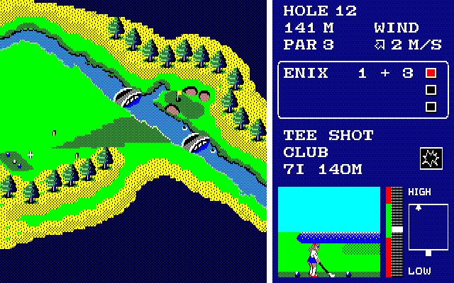 ボールの挙動やコースのリアルさに関しては、それまでに発売されていたゴルフゲームの中でもトップクラスを誇っていました。コースのグラフィックも美しく、当時としては頭一つ飛び出していた感じです。