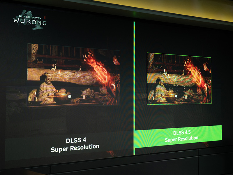 DLSS 4と4.5の超解像効果比較