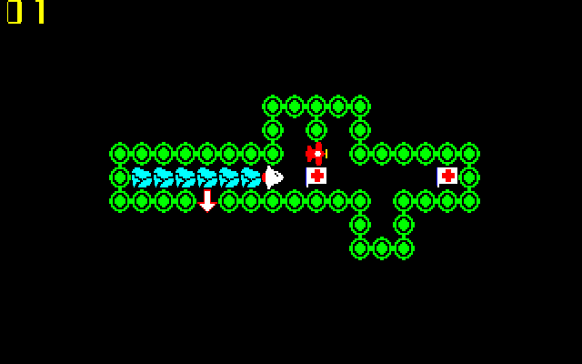 1ステージの、スタートと中盤、終盤の状態です。こうなると出口直前で追いつかれてしまうため、失敗となります。これがどうしても解けず、バグだと思い続けたほど(笑)。