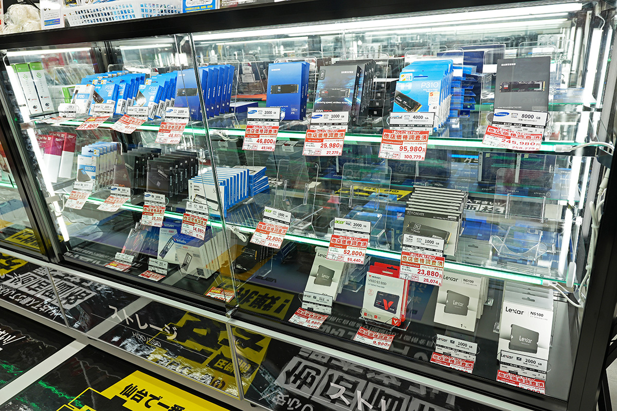 SSDも多数のモデルが用意されていた