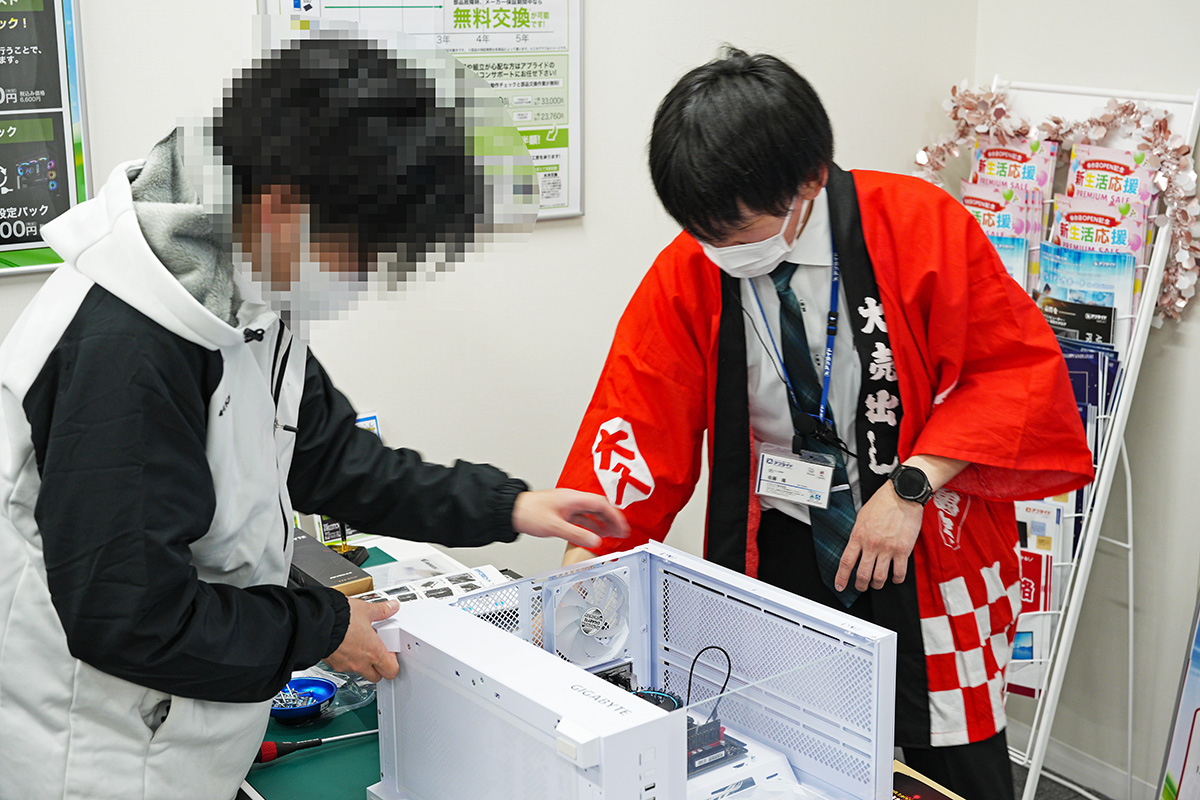 進行に合わせ、問題がないかスタッフが状態を確認してくれる