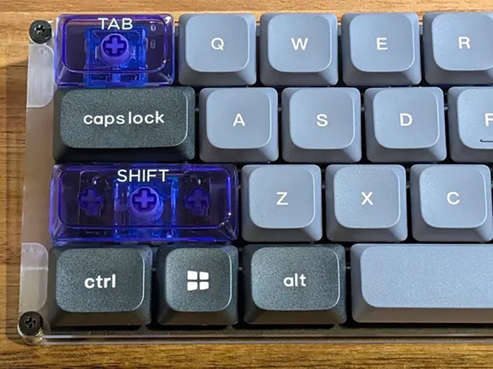 Go Forty 40%キーボード　自作キーボード 40%キーボード自作キット「GoForty v2 US」が入荷、ネジ止めだけで