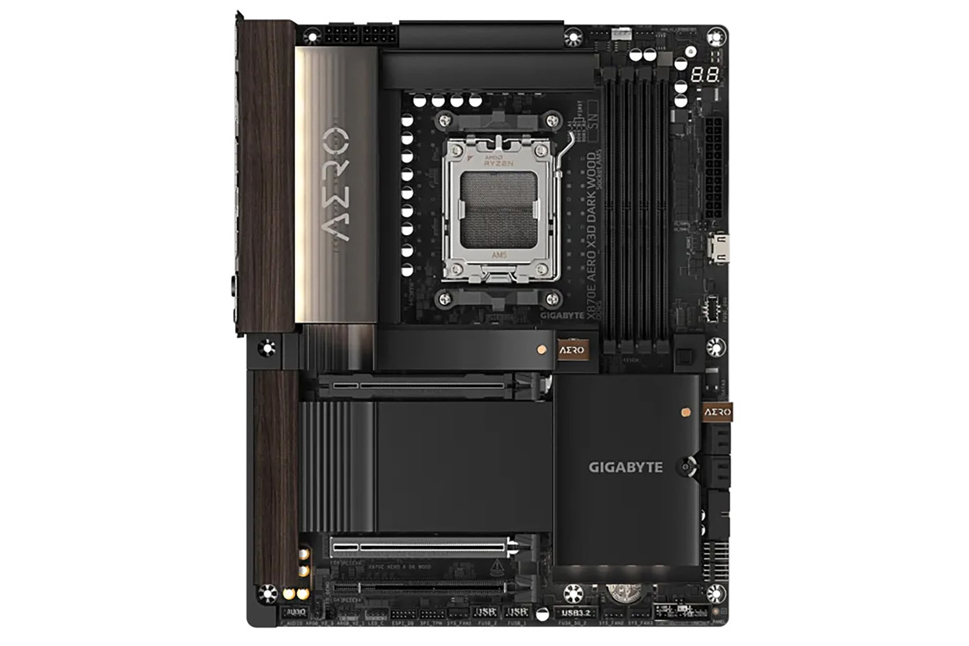 「X870E AERO X3D DARK WOOD」