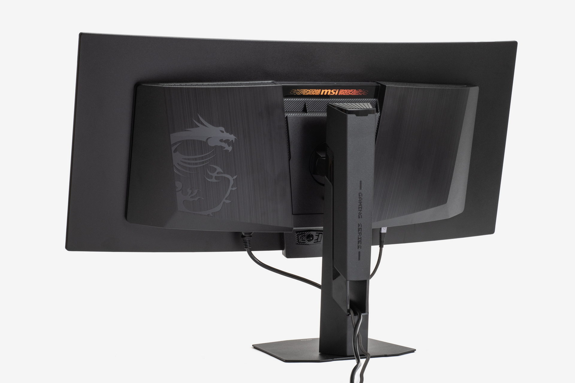 スタンドの下部にはケーブルをまとめるためのホールを用意