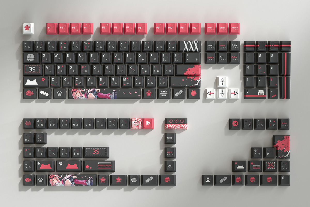 Sakura Miko Keycap Black