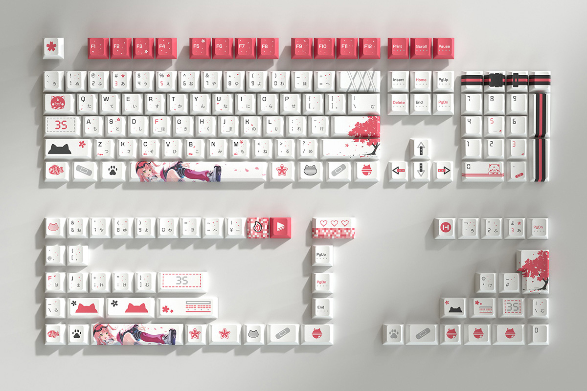 Sakura Miko Keycap White