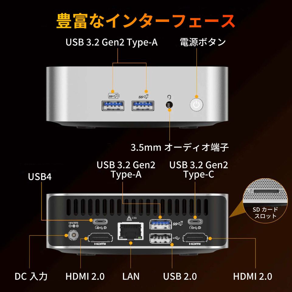 Ryzen 7 8745HS搭載の小型PC「GEEKOM A8」、4画面出力対応 - AKIBA PC