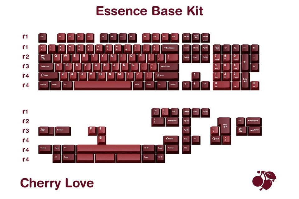 鮮やかな赤色が印象的なキーキャップセット「GMK Cherry Love