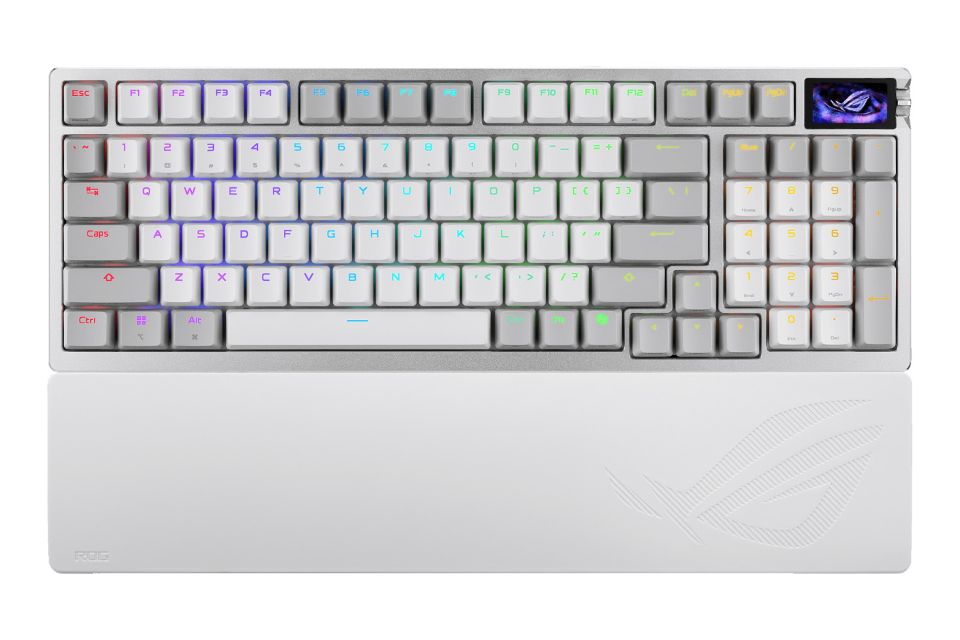 ASUSの白いゲーミングキーボード「ROG Azoth 96 HE Lite」が発売、OLED