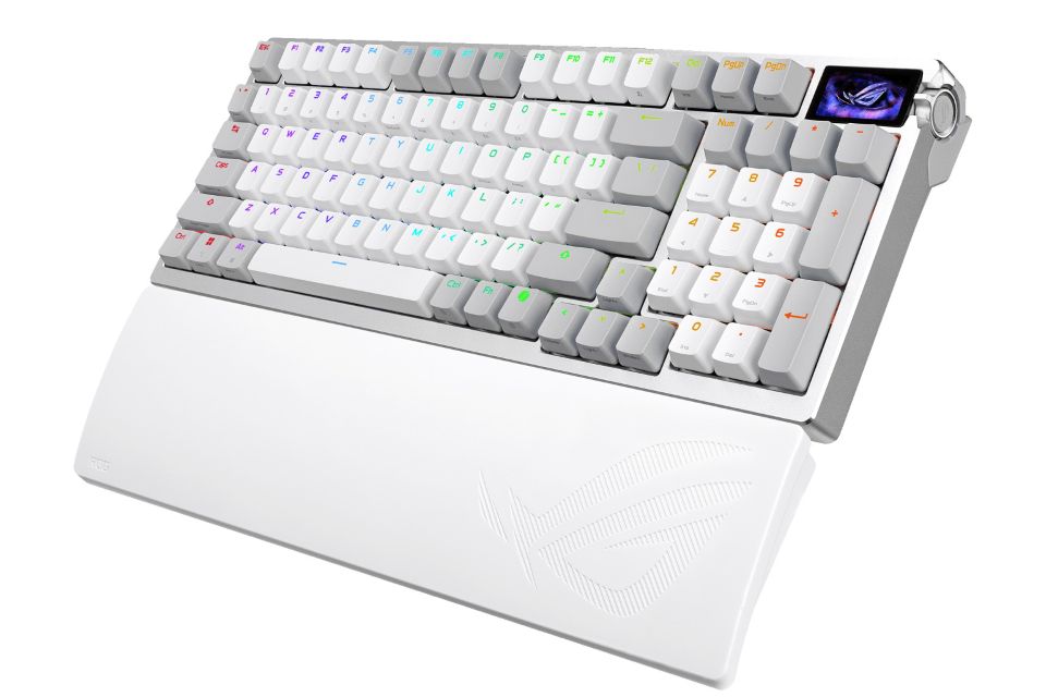 ASUSの白いゲーミングキーボード「ROG Azoth 96 HE Lite」が発売、OLED