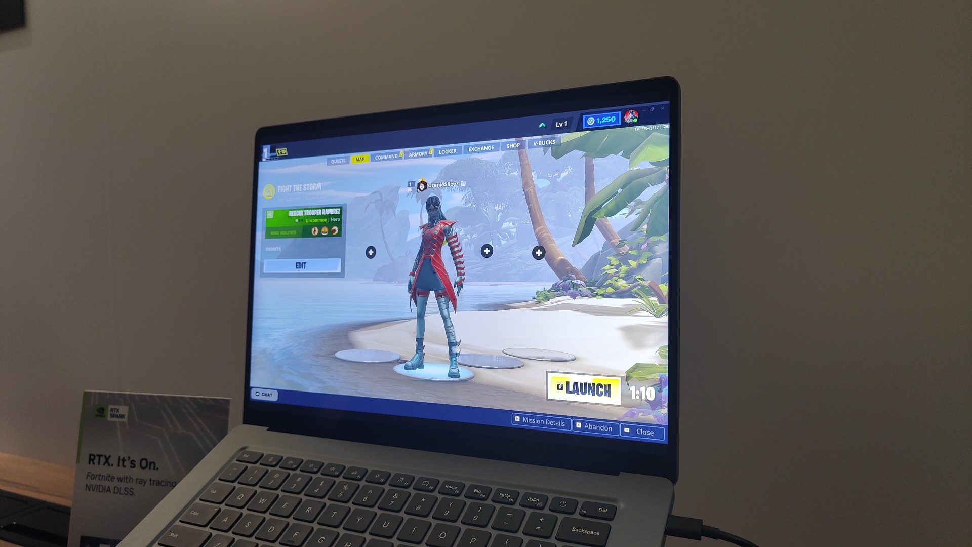 フォートナイトが問題なく動作していた