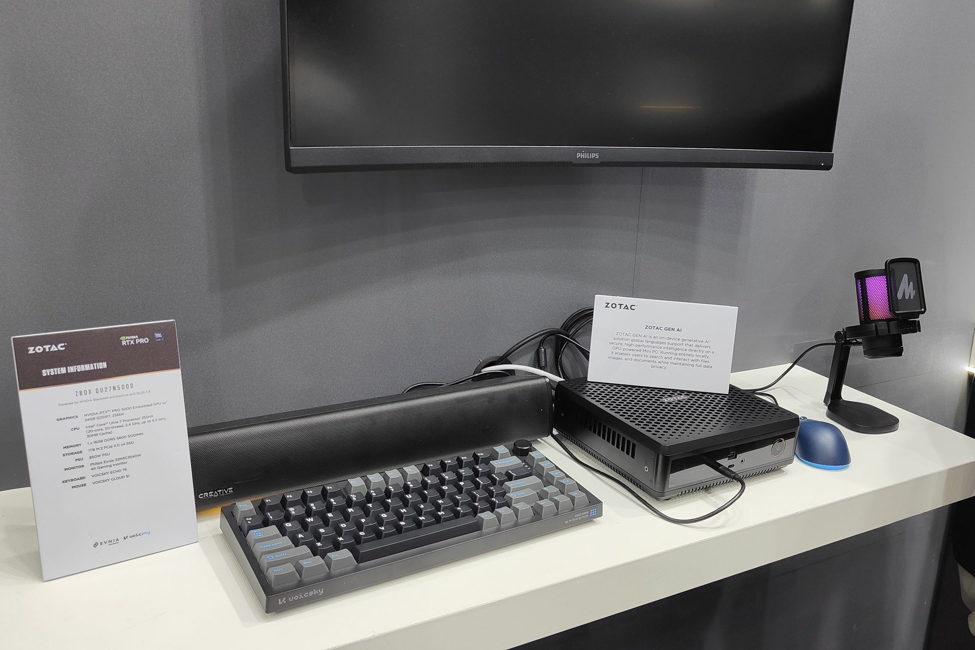 RTX PROシリーズを搭載するAI向けZBOXも展示