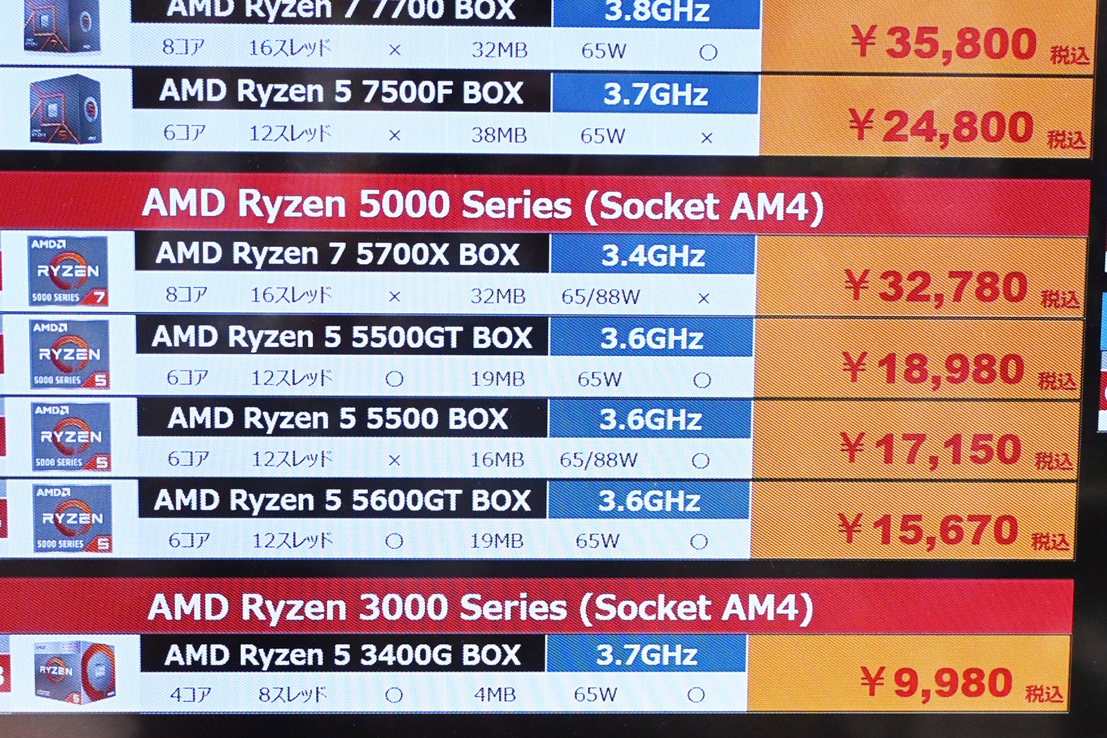 「Ryzen 5 5600GT」が15,670円(5月30日撮影)