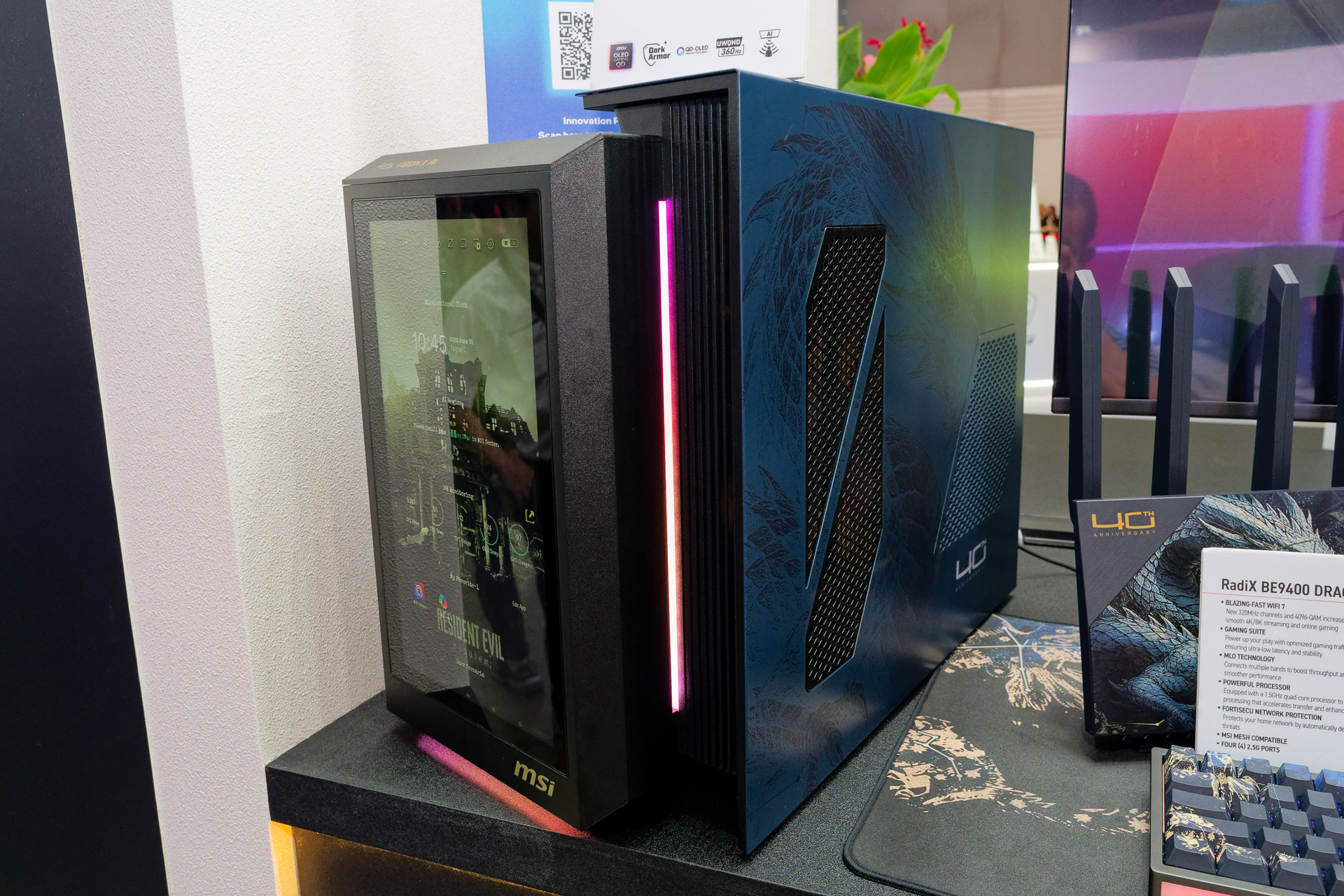 フロントパネルが縦型ディスプレイのPC「MEG Vision X AI DRACO EPIC」