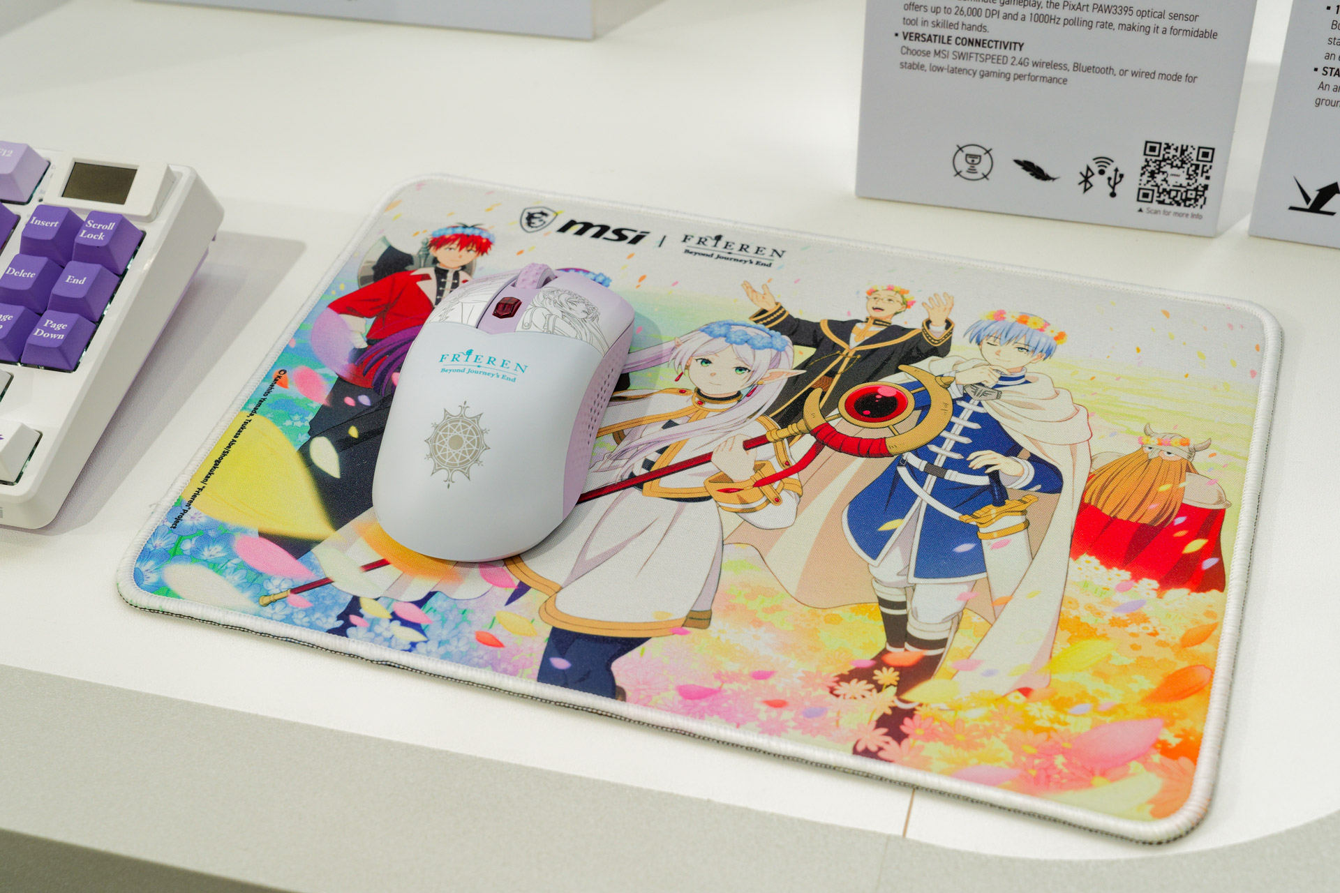 キーボード、マウス、マウスパッドから箱まで、フリーレンの世界を表現。日本での販売予定はないとのこと
