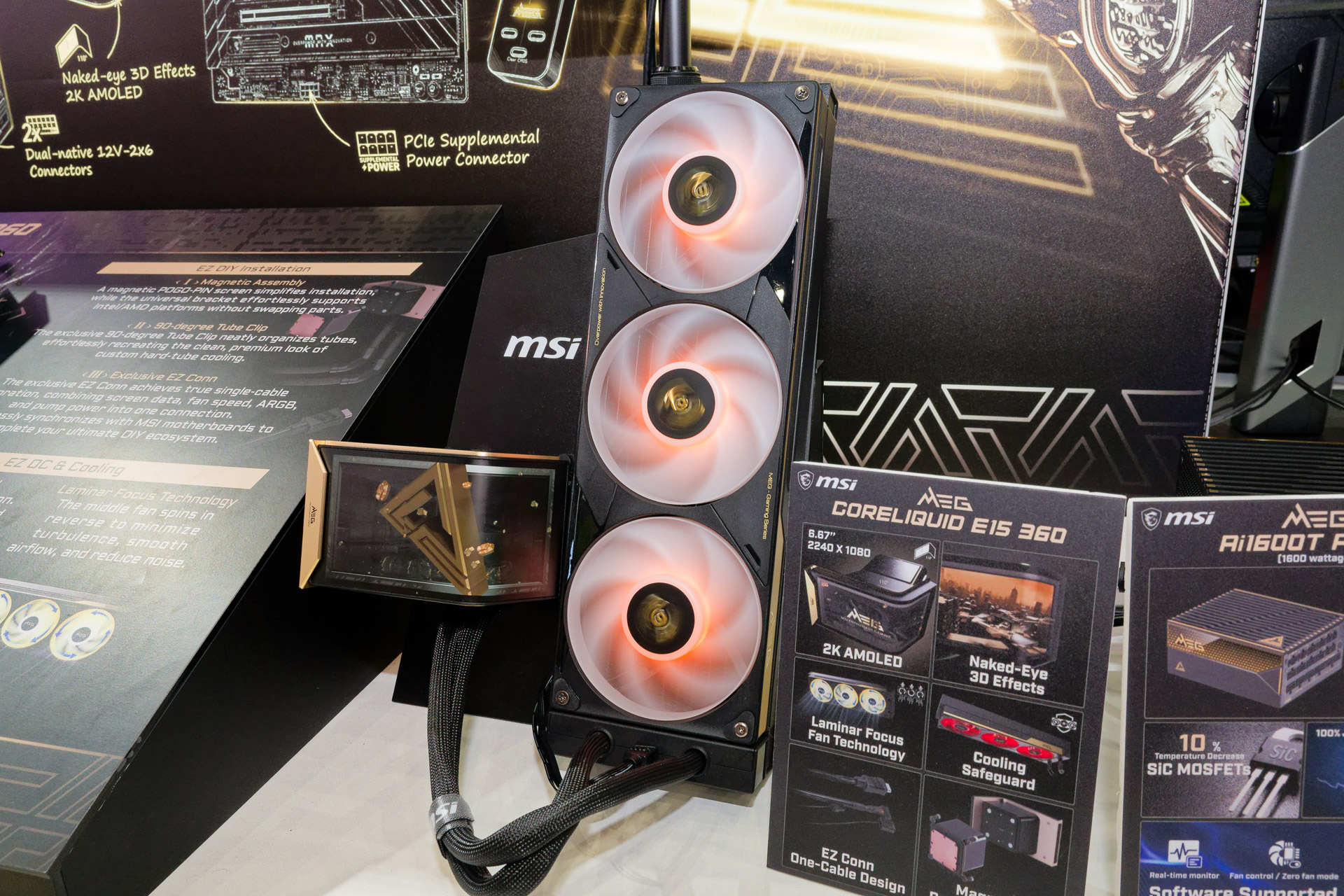 水冷CPUクーラーのハイエンドモデル「MEG CORELIQUID E15 360」