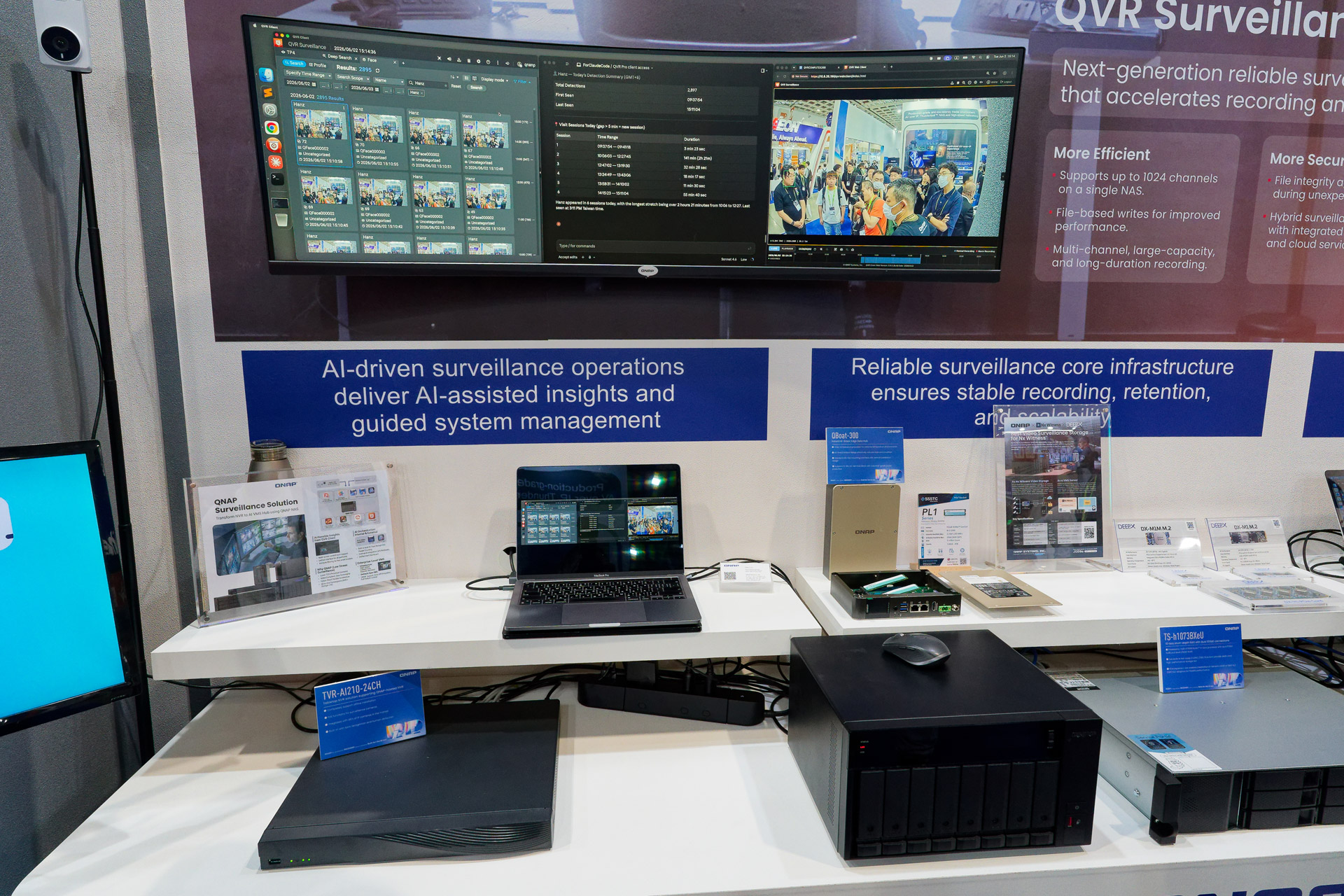 「QVR Surveillance」のデモコーナー