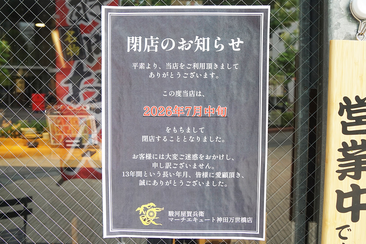 駿河屋賀兵衛 マーチエキュート店(6月5日撮影)