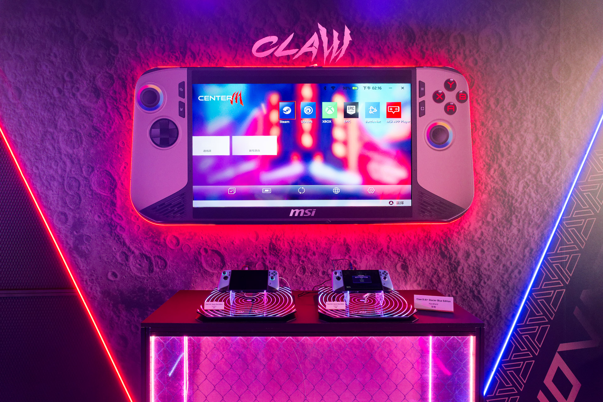 ハンドヘルドゲーミングPCの「Claw 8 AI+」や、MSIの最新ゲーミングブランドが展示