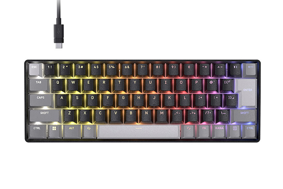 CORSAIRの60%日本語ゲーミングキーボード「CLIPPER PRO MINI 60」が