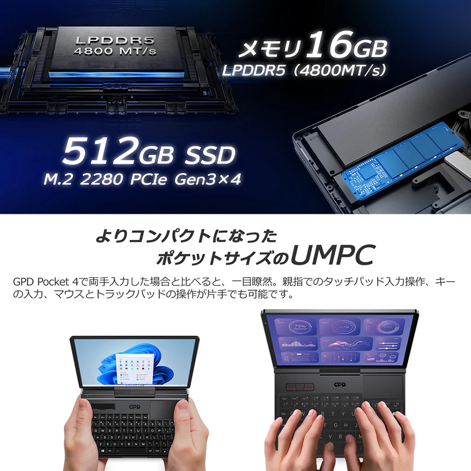 Core 3搭載の7インチ2in1 PC「GPD MicroPC 2 天空オリジナルパッケージ