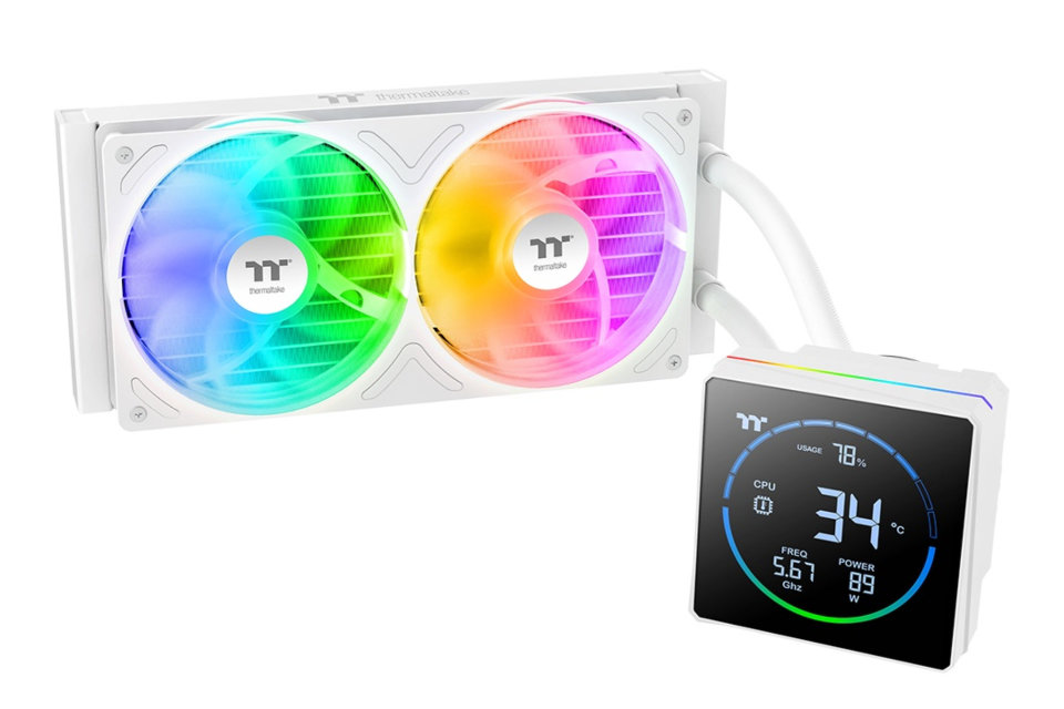 セグメントLCD搭載の水冷クーラー「TH-S V3 ARGB Sync」がThermaltake