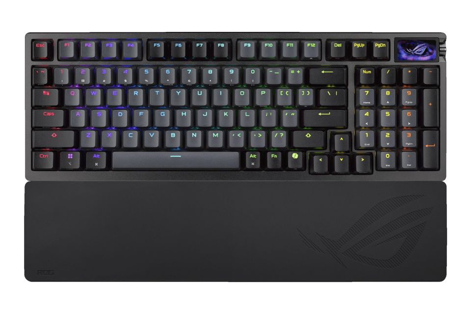 ASUSのOLEDディスプレイ搭載キーボード「ROG Azoth 96 HE Lite」に