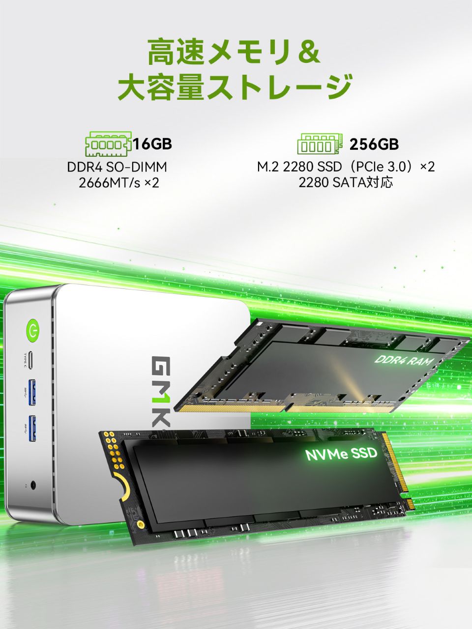 Ryzen Embeddedや16GBメモリ搭載のミニPC「GMKtec NucBox G11」が発売