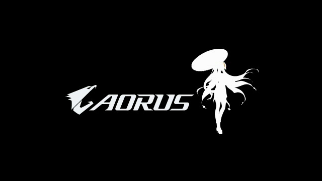 起動直後に表示されるブランドロゴもAORUS＆神鷹凛仕様