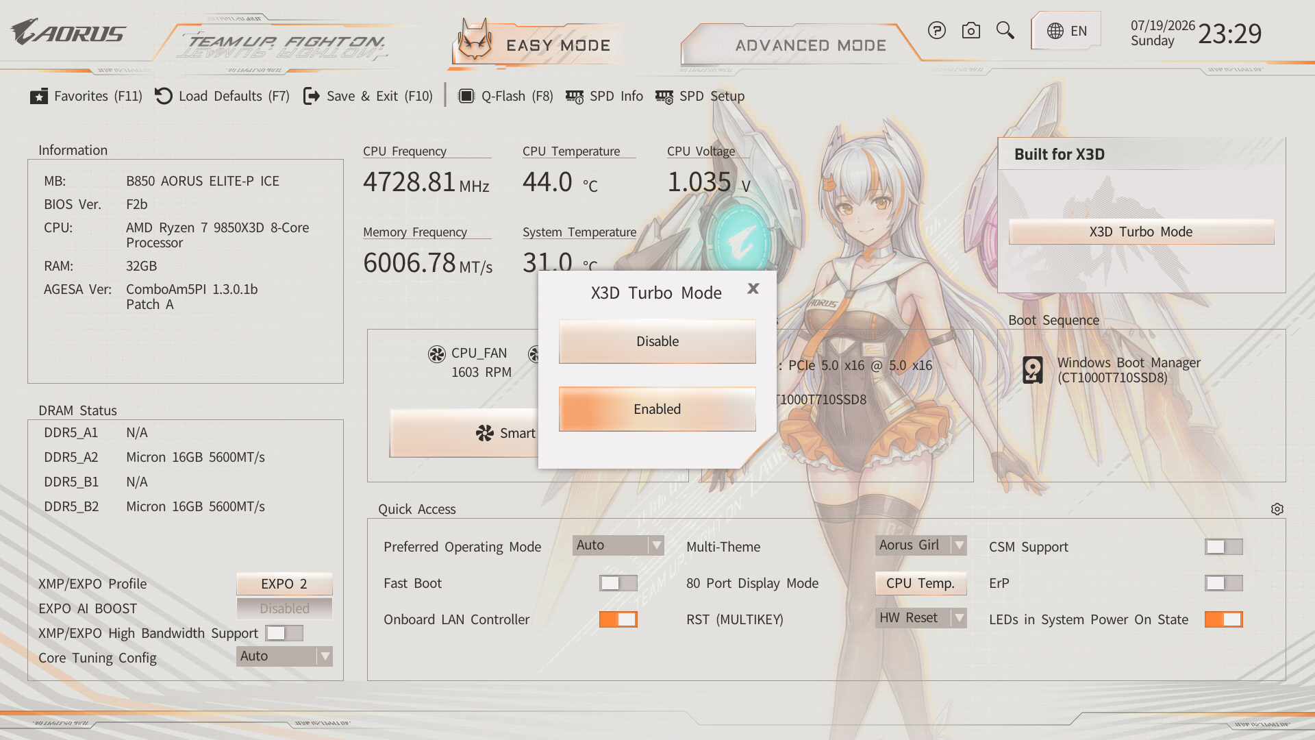 3D V-Cache搭載CPUのゲーム性能を最適化する「X3D Turbo Mode」。SMTを無効化するなど機能面での調整を実行するもので、発展系のオーバークロック機能「X3D Turbo Mode 2.0」とは別物