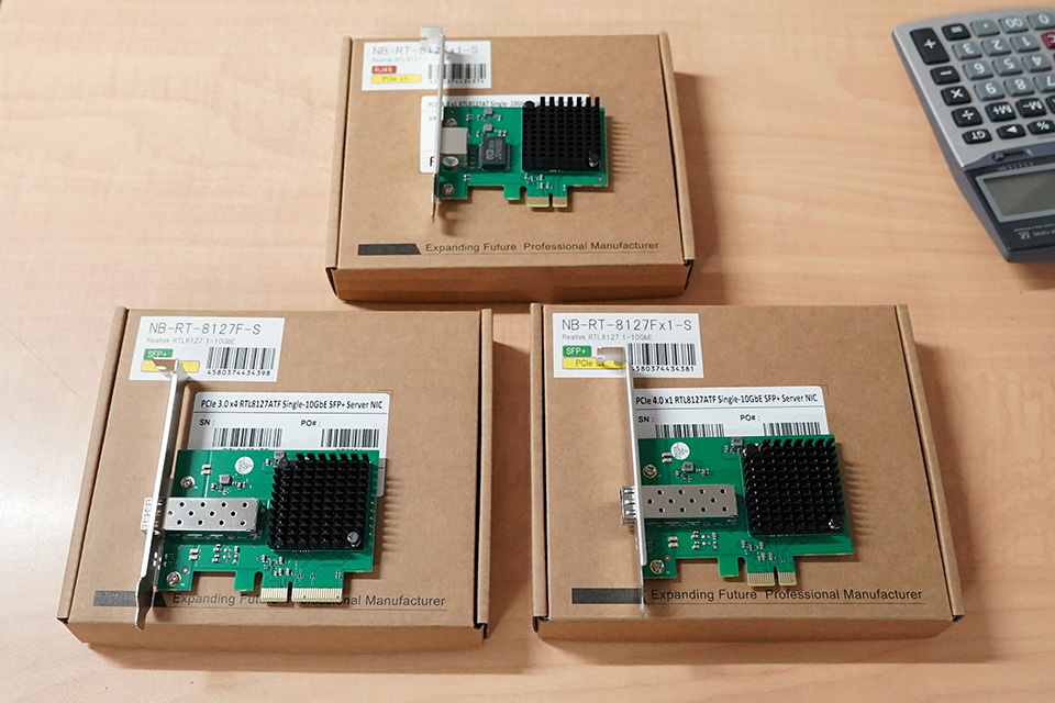 Realtekコントローラチップを搭載したノーブランド品の10GbE LANカード