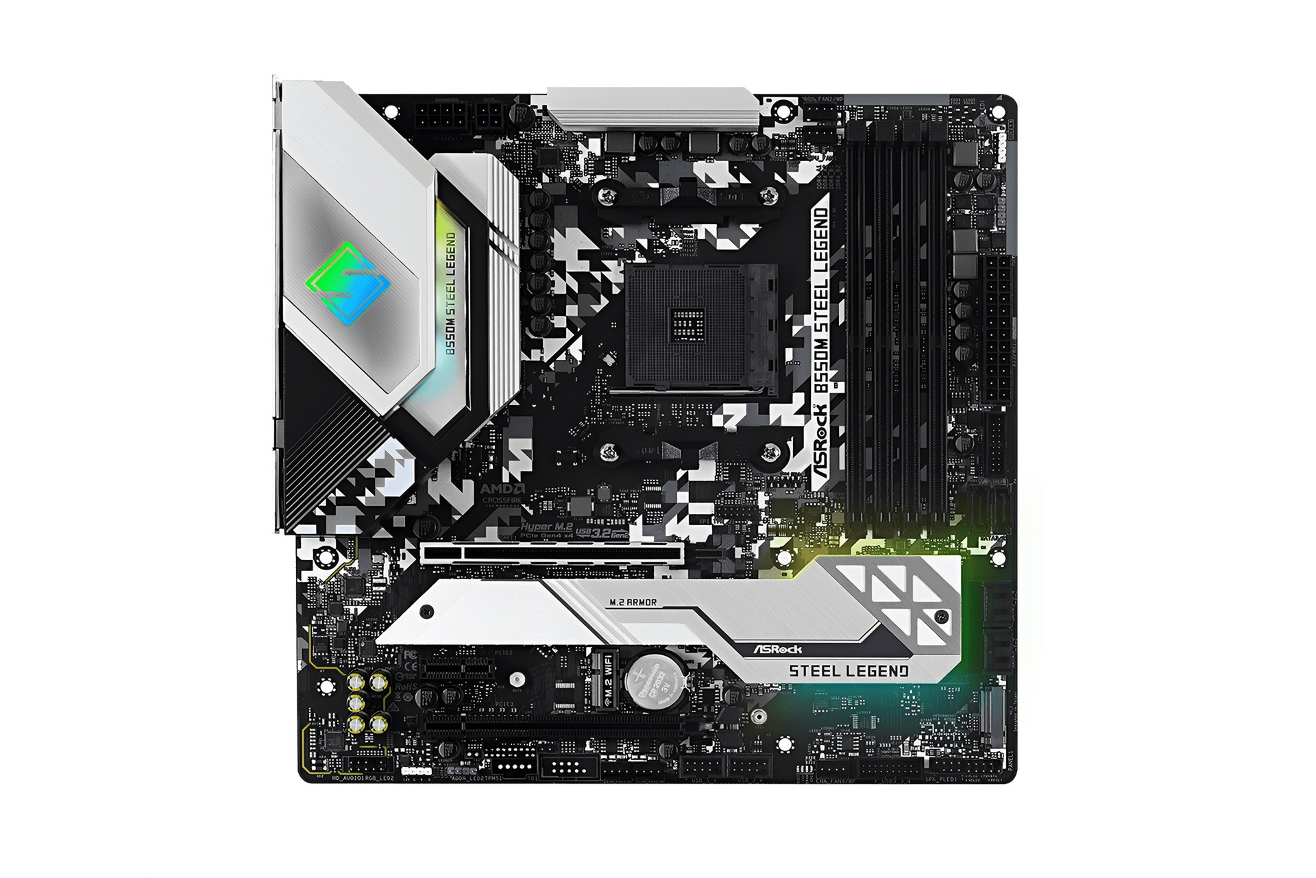 【Specification】拡張スロット：PCI-E 4.0 x16×1、PCI-E 3.0 x4(x16形状)×1、PCI-E 3.0 x1×1、M.2 Key E×1●主なインターフェース：M.2(PCI-E 4.0 x4接続)×1、M.2(PCI-E 3.0 x2接続)×1、SATA 3.0×6、USB 10Gbps×2、USB 5Gbps×8、USB 2.0×6、HDMI×1、DisplayPort×1●LAN：2.5GBASE-T×1