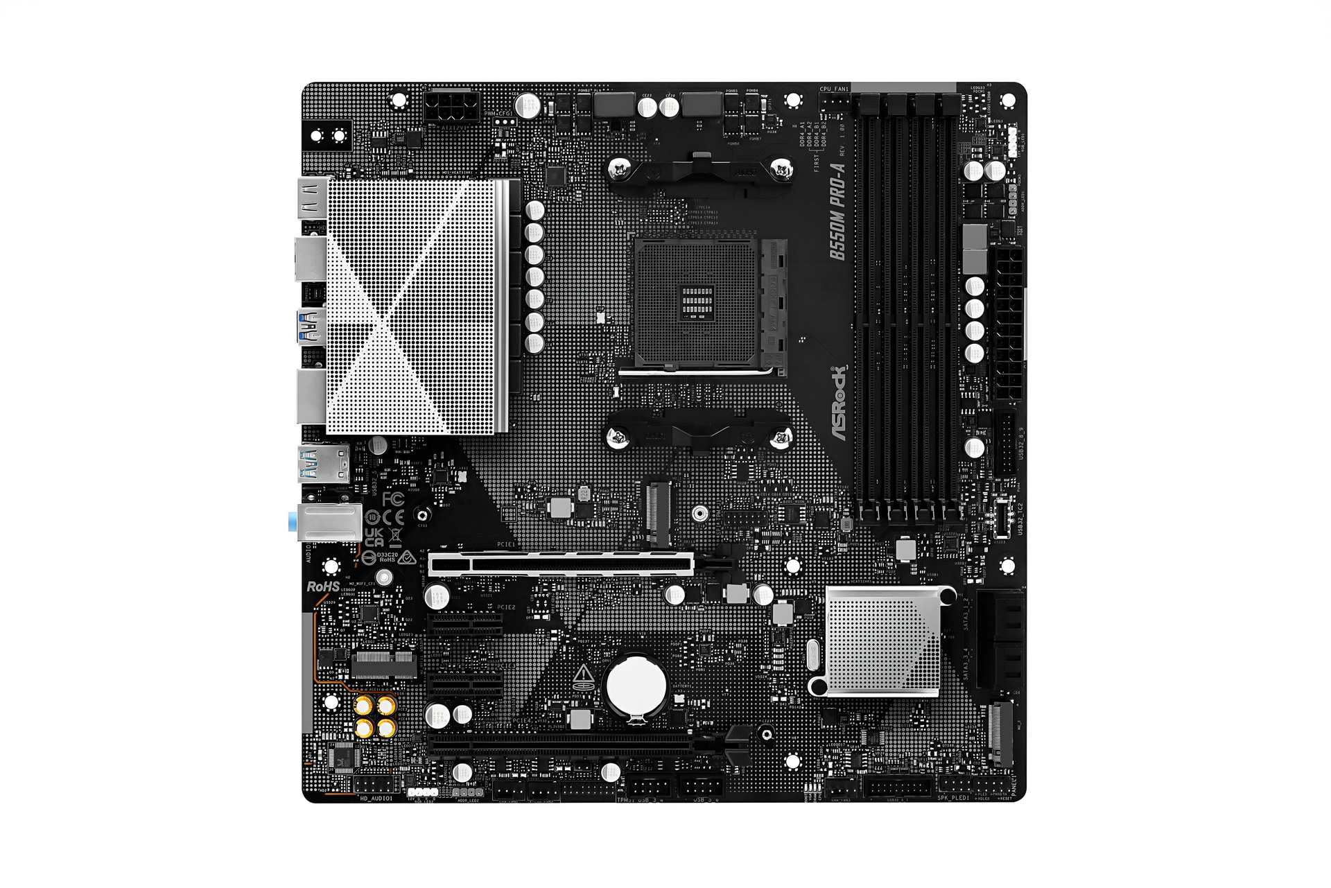 【Specification】拡張スロット：PCI-E 4.0 x16×1、PCI-E 3.0 x4(x16形状)×1、PCI-E 3.0 x1×2、M.2 Key E×1●主なインターフェース：M.2(PCI-E 4.0 x4接続)×1、M.2(PCI-E 3.0 x2接続)×1、SATA 3.0×4、USB 5Gbps×11、USB 2.0×6、HDMI×1●LAN：1000BASE-T×1