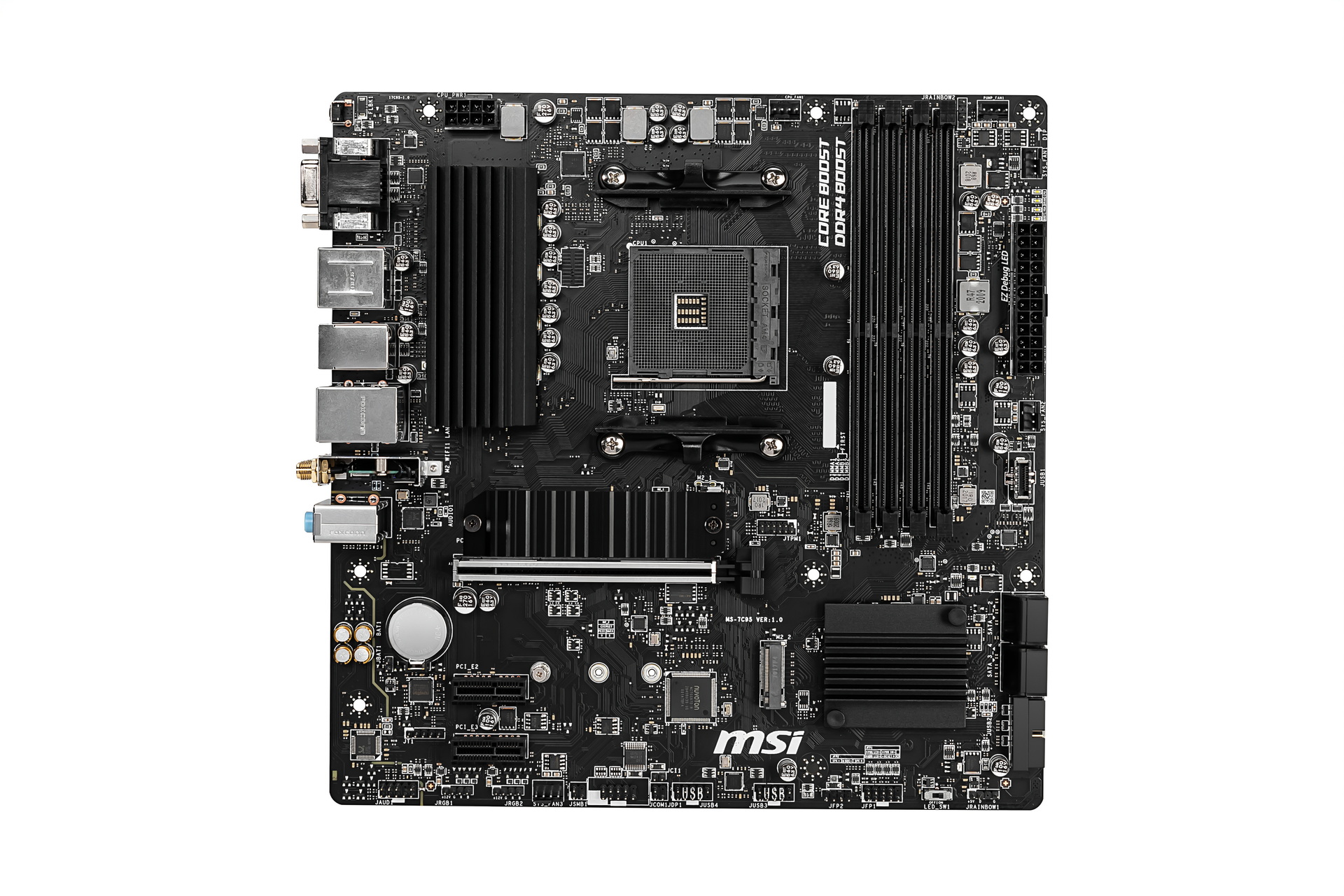 【Specification】拡張スロット：PCI-E 4.0 x16×1、PCI-E 3.0 x1×2●主なインターフェース：M.2(PCI-E 4.0 x4接続)×1、M.2(PCI-E 3.0 x4接続)×1、SATA 3.0×4、USB 5Gbps×7、USB 2.0×6、HDMI 2.1×1、DisplayPort×1、D-Sub×1●LAN：1000BASE-T×1●無線：Wi-Fi 5、Bluetooth 4.2