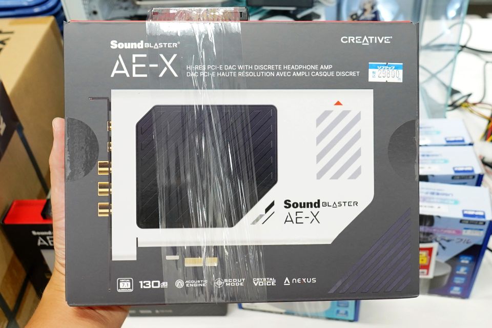 Creative Soundblaster AE-X 正規購入品 CreativeのESS DAC搭載サウンドカード「Sound Blaster AE-X」が店頭