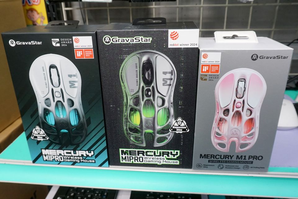 スケルトンフレーム採用のゲーミングマウス「GravaStar Mercury M1 Pro