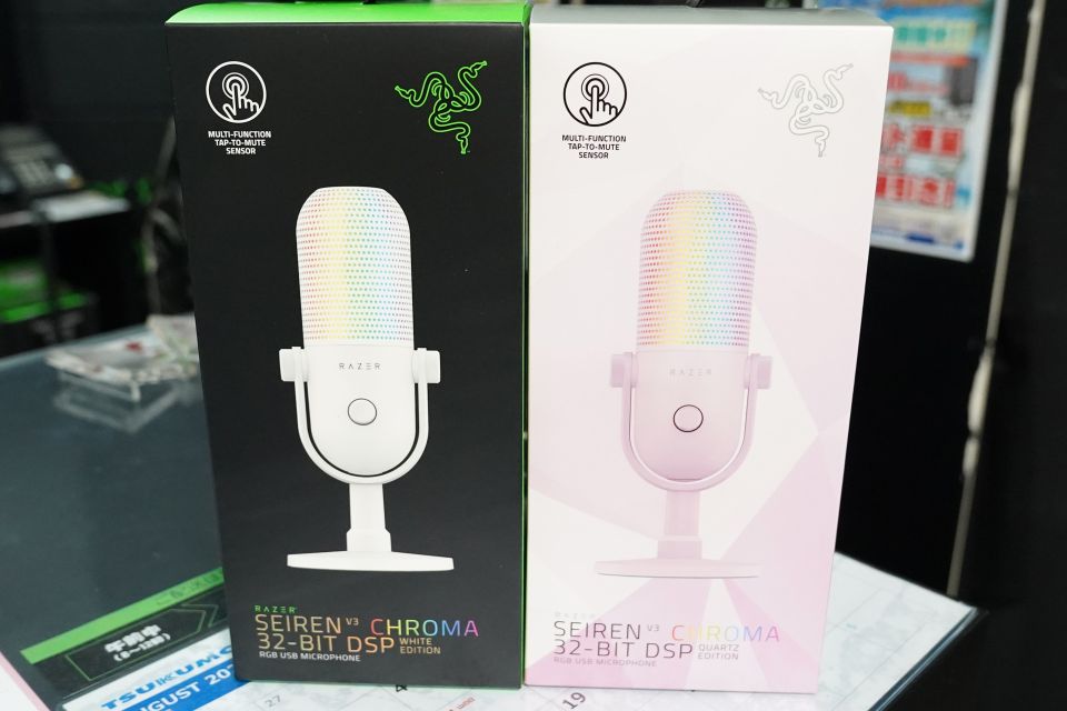 Razerの配信向けマイク「Seiren V3 Chroma 32-Bit DSP」が店頭入荷