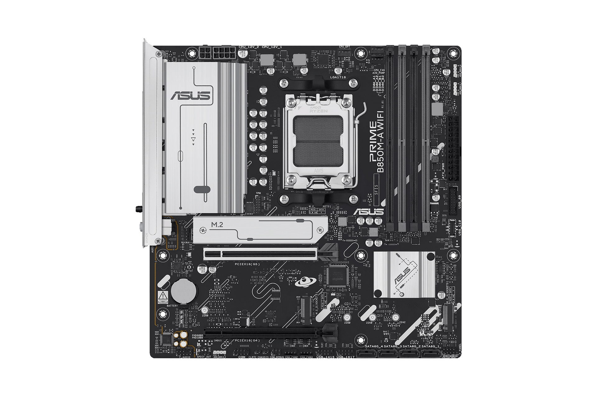 【Specification】拡張スロット：PCI-E 5.0 x16×1、PCI-E 4.0 x1(x16形状)×1●主なインターフェース：M.2(PCI-E 5.0 x4接続)×1、M.2(PCI-E 4.0 x4接続)×2、SATA 3.0×4、USB 10Gbps×2、USB 5Gbps×4、USB 2.0×8、HDMI 2.1×1、DisplayPort×2●LAN：2.5GBASE-T×1●無線：Wi-Fi 6E、Bluetooth 5.3
