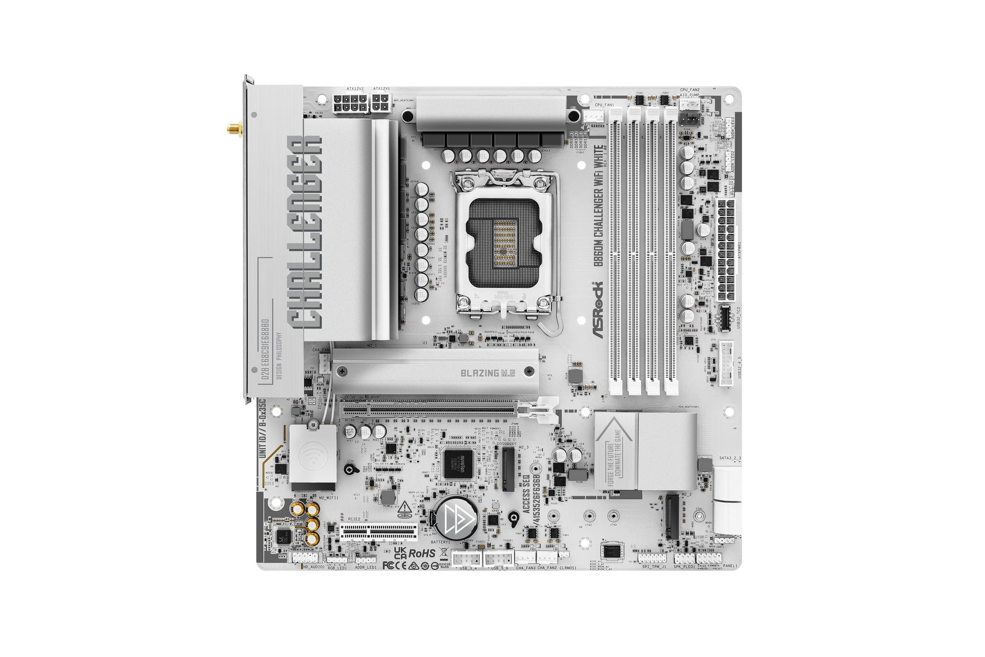 【Specification】拡張スロット：PCI-E 5.0 x16×1、PCI-E 4.0 x4×1●主なインターフェース：M.2(PCI-E 5.0 x4接続)×1、M.2(PCI-E 4.0 x4接続)×2、SATA 3.0×4、USB 5Gbps×7、USB 2.0×6、HDMI 2.1×1●LAN：2.5GBASE-T×1●無線：Wi-Fi 7、Bluetooth 5.4