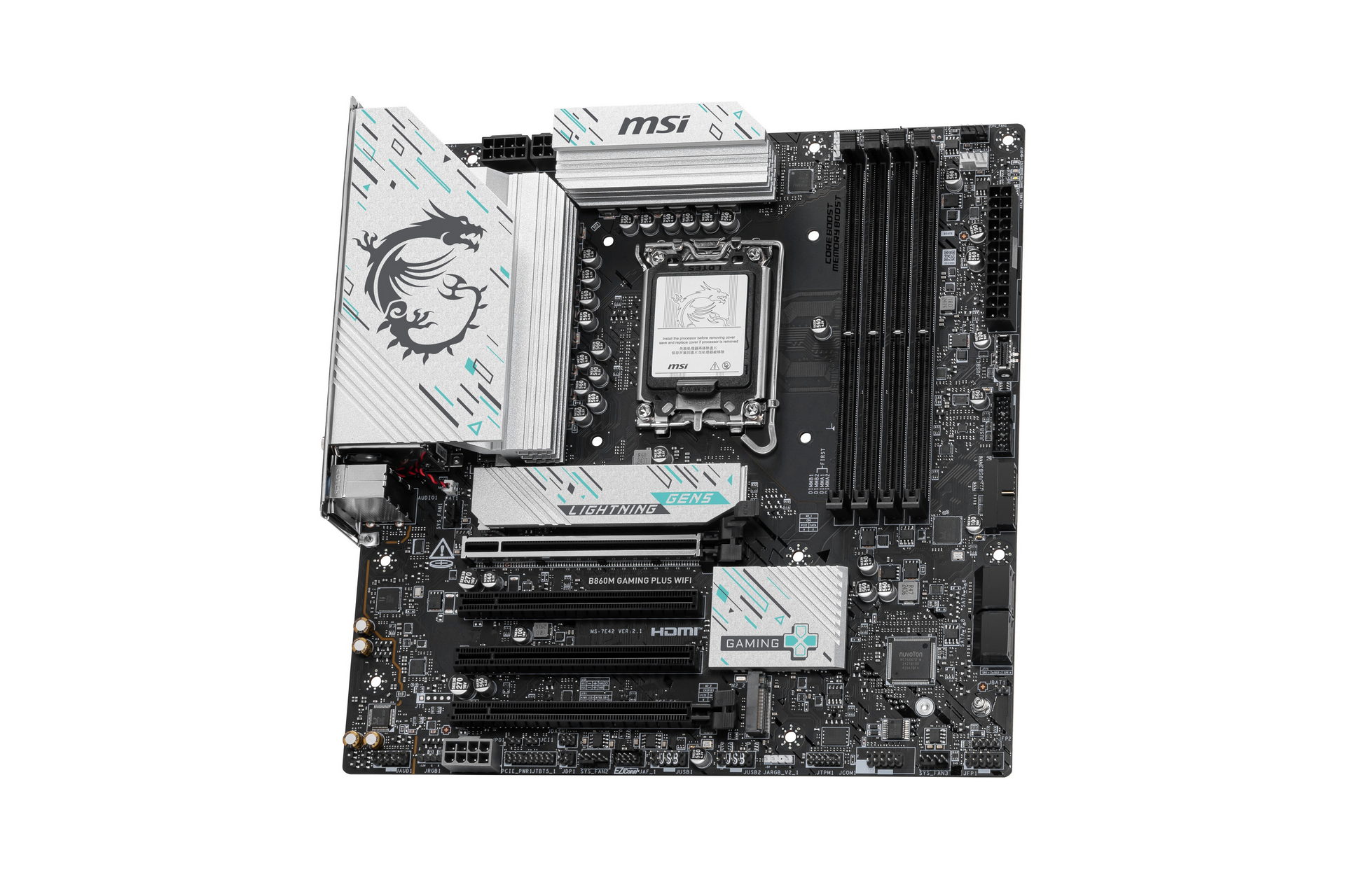 【Specification】拡張スロット：PCI-E 5.0 x16×1、PCI-E 4.0 x4(x16形状)×1、PCI-E 4.0 x1(x16形状)×2●主なインターフェース：M.2(PCI-E 5.0 x4接続)×1、M.2(PCI-E 4.0 x4接続)×1、M.2(PCI-E 4.0 x2接続)×1、SATA 3.0×4、USB 10Gbps×2、USB 5Gbps×7、USB 2.0×6、Thunderbolt 4×1、DisplayPort×1、HDMI 2.1×1●LAN：5GBASE-T×1●無線：Wi-Fi 7、Bluetooth 5.4