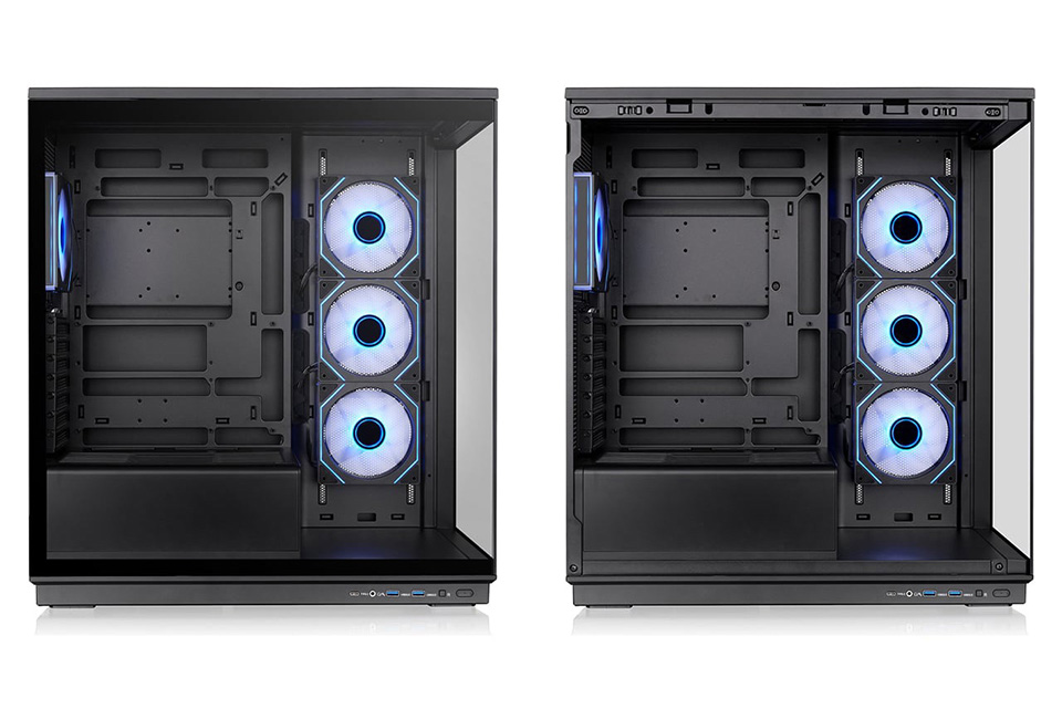 内部にフィギュアなどを飾れるThermaltakeのPCケースが2製品、「Stage