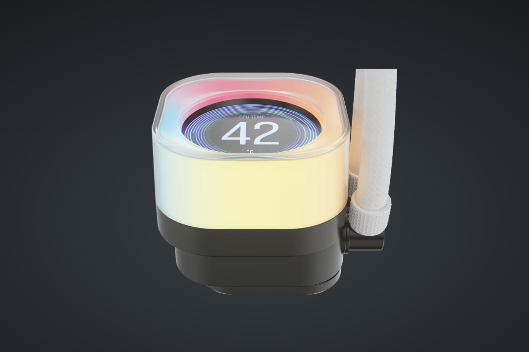 水冷ヘッドの周りにも20個のLEDが搭載されている