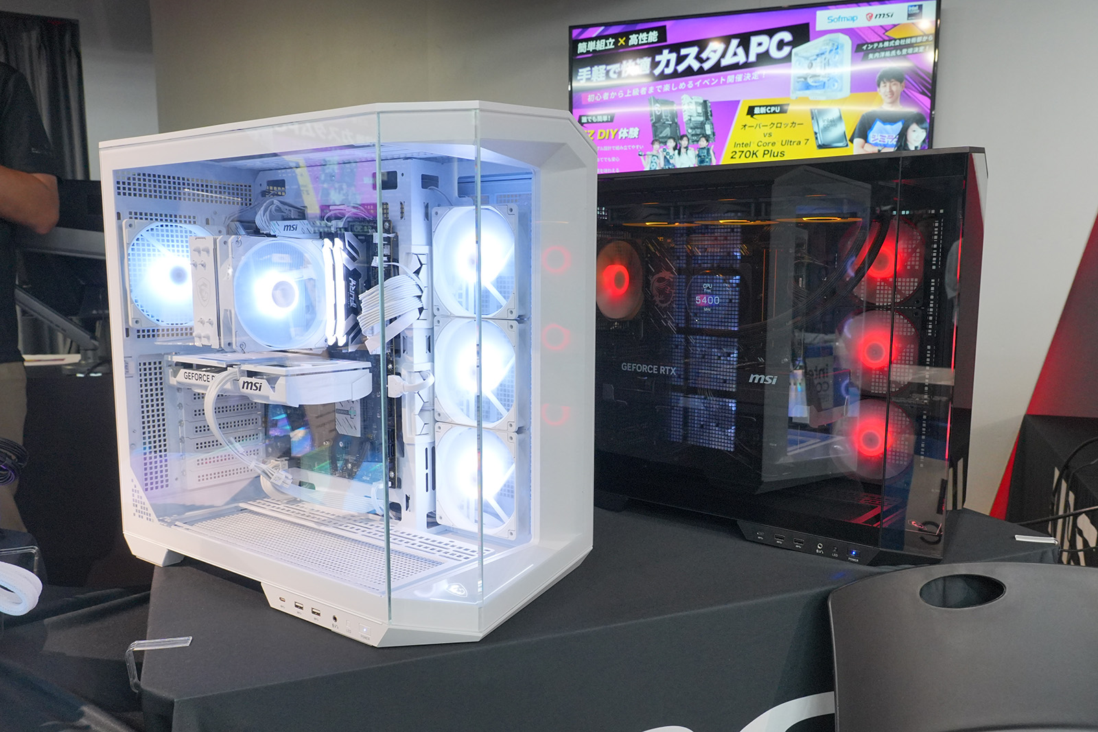 MSI製PCパーツを使ったデモ機も複数用意されていた