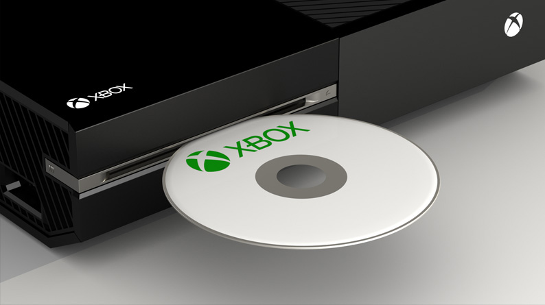 固有の識別データを持つXBOX Oneのゲームディスク