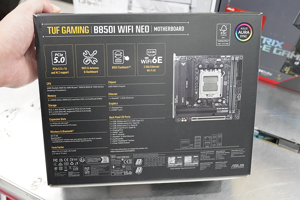 Ryzen 9000対応のMini-ITXマザー「TUF GAMING B850I WIFI NEO」がASUS
